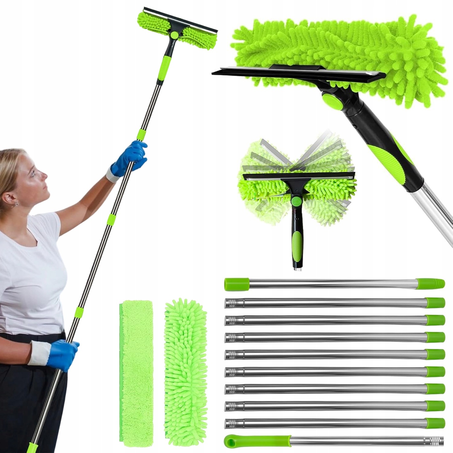 Sada Na Mytí Oken S Vyměnitelnými Hlavicemi A Dlouhou Životností 430 CM