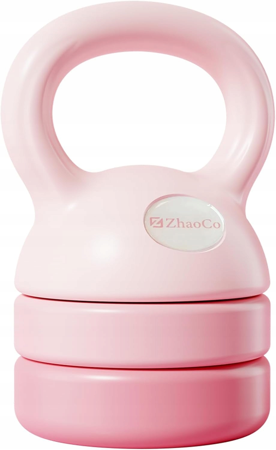 Kettlebell ZhaoCo dla kobiet regulowany 2, 3, 4i 5kg jasnoróżowy do ćwiczeń