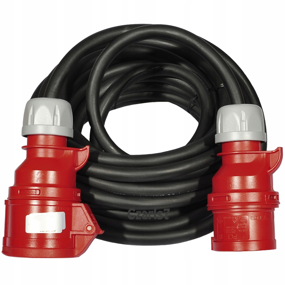 PRZEDŁUŻACZ SIŁOWY GUMOWY H07RN-F 5x6 32A 5m Kod producenta 3P+N+PE 5x6mm2