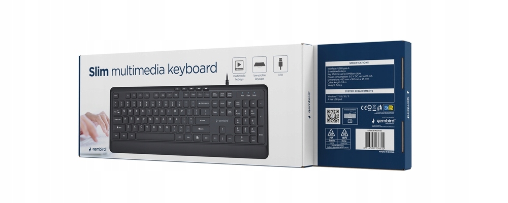 Gembird Klawiatura multimedialna KB-MCH-05