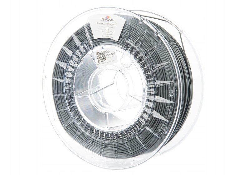 Filament Spectrum Petg/ptfe 1.75 mm Iron Grey 1 kg Šedý