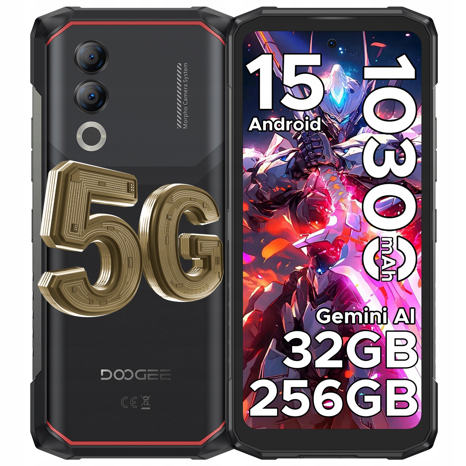 Smartphone Doogee Blade20Turbo 32/256GB Pancéřový Nfc MULTITOOL10300mAh černý