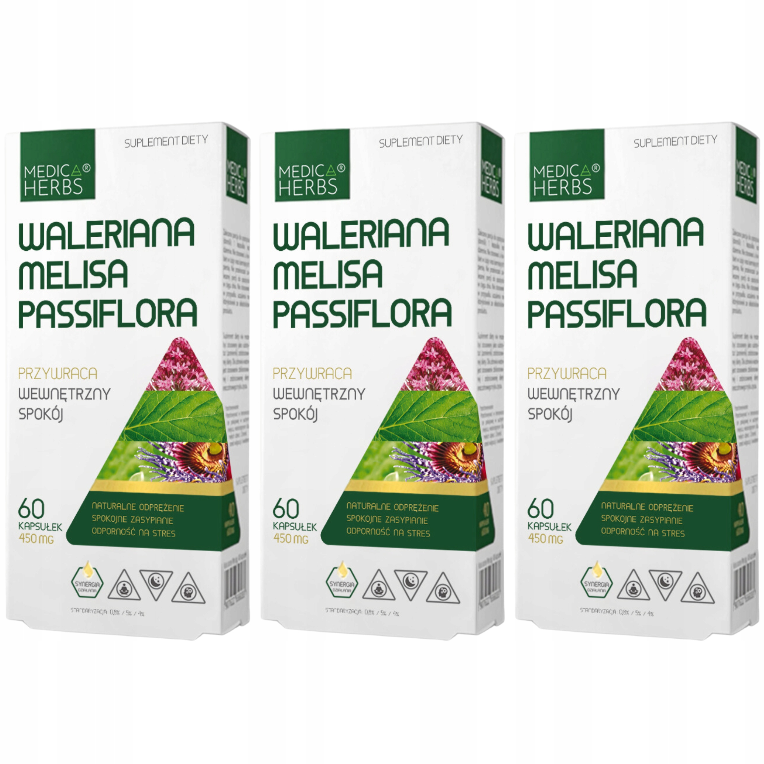 3x Medica Herbs Waleriana Melisa Passiflora 60K