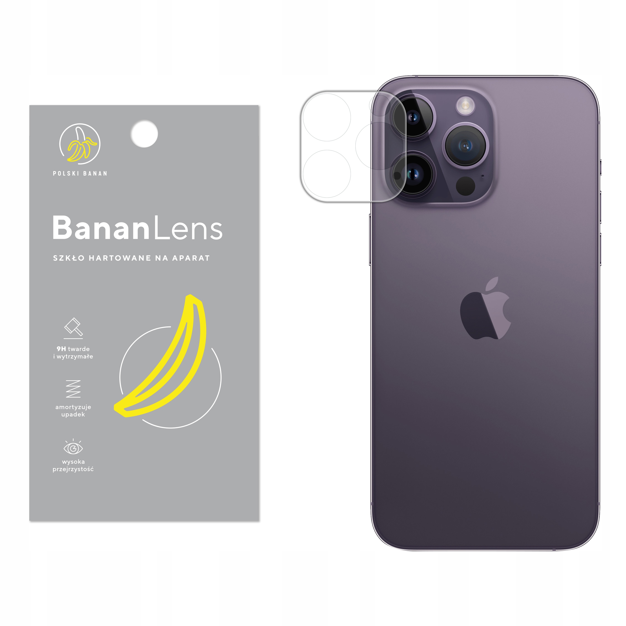 Szkło hartowane 9H BananLens na aparat do Apple iPhone 14 Pro Max