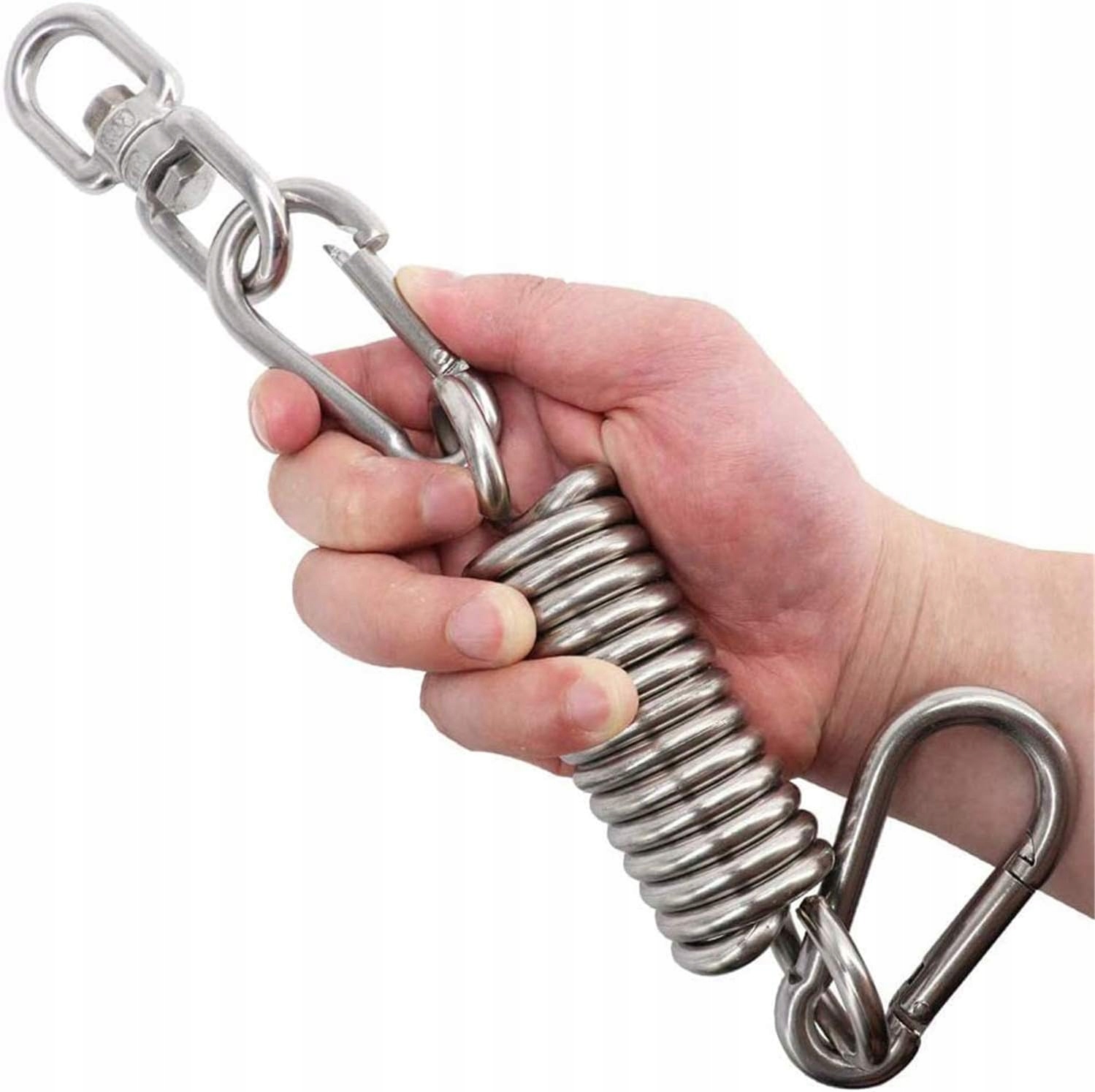 ZESTAW ZAWIESZENIA SPRĘŻYNOWEGO Z OBROTOWYMI HACZYKAMI DO HUŚTAWKI, HAMAK Styl nowoczesny