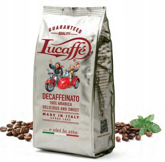Kawa Lucaffe 700gr bezkofeinowa, ziarno