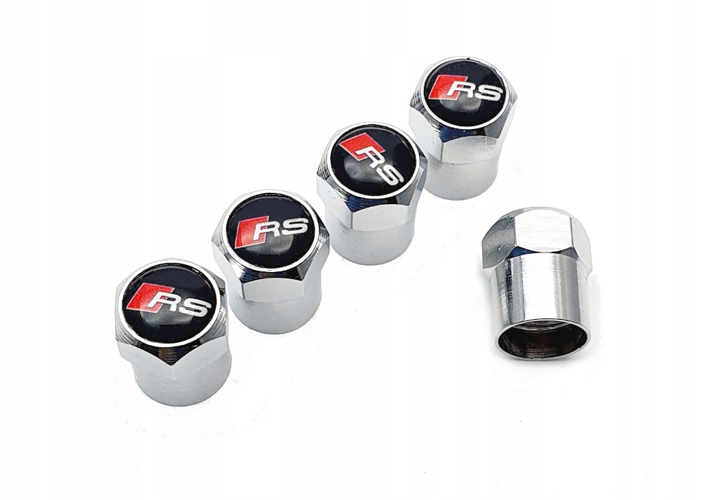 Nakrętki na wentyle kapy kapturki AUDI RS CHROM 5s