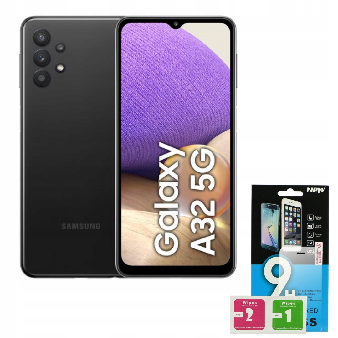 polski Samsung Galaxy A32 5G 64GB SM-A326B/DS Black szkło