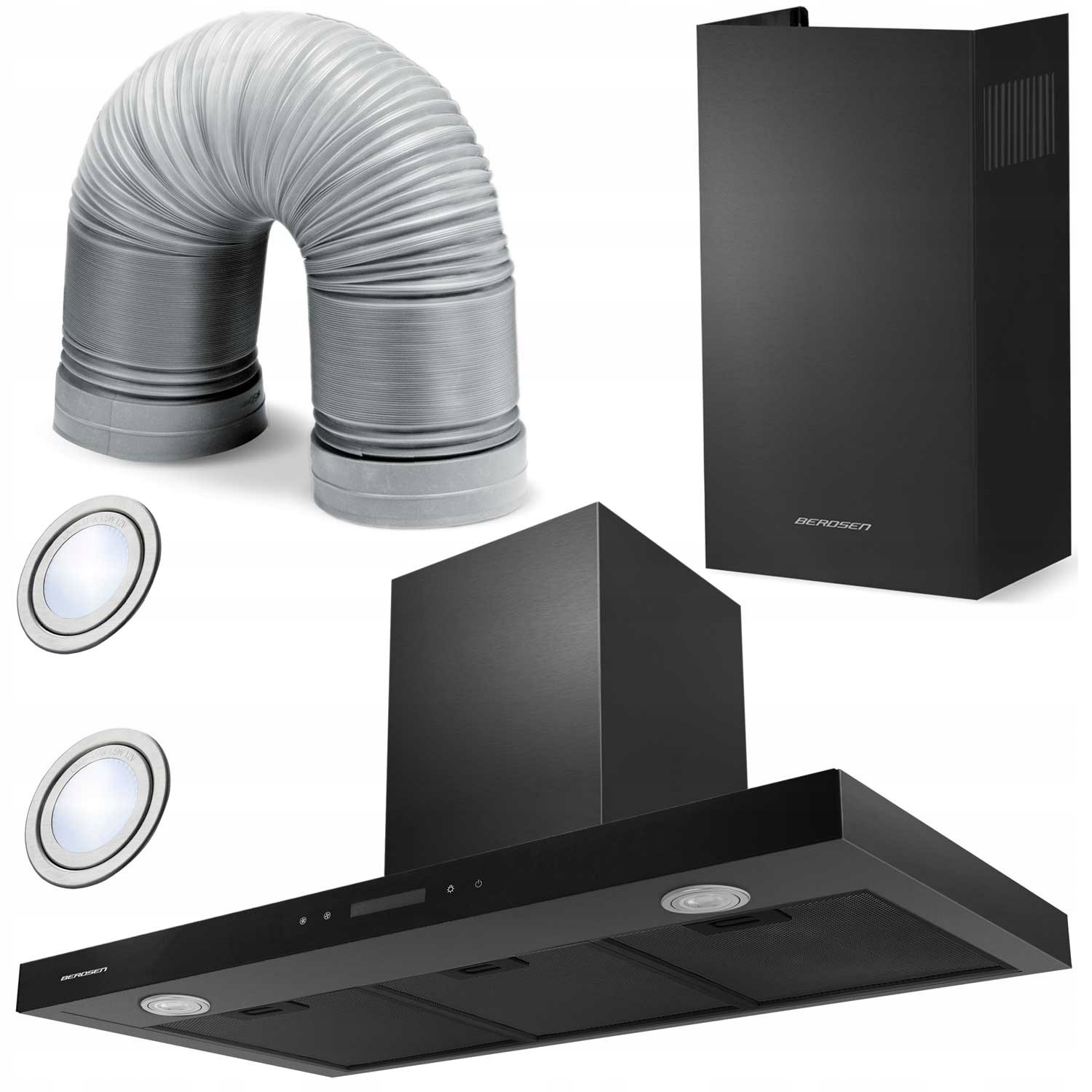 Kuchyňský Odsavač Par Komínový Berdsen 90 cm