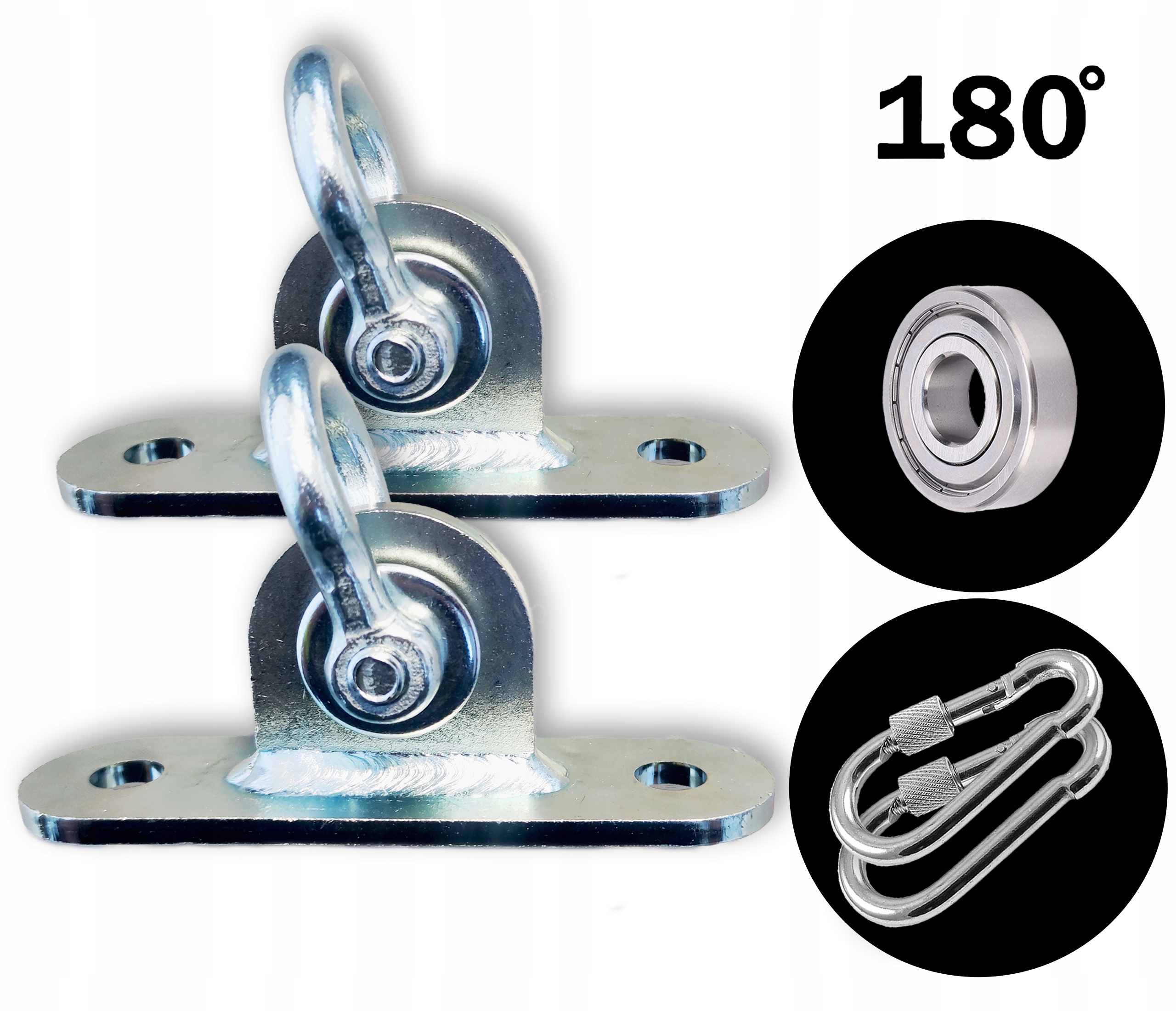 Otočná klika s ložiskem a skobou Pozink