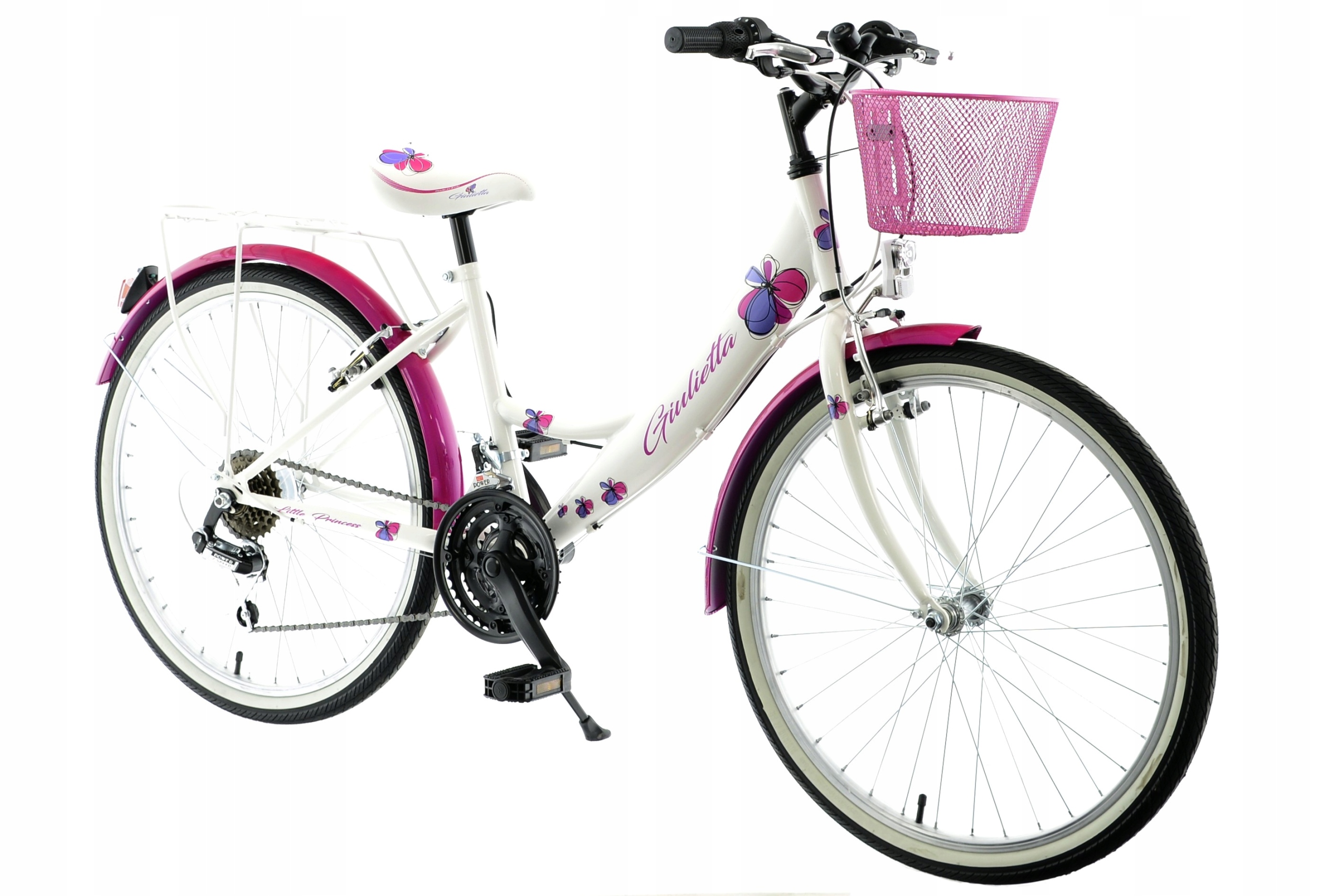 

Rower 24'' Kands Giulietta biało-róż +kosz 2021