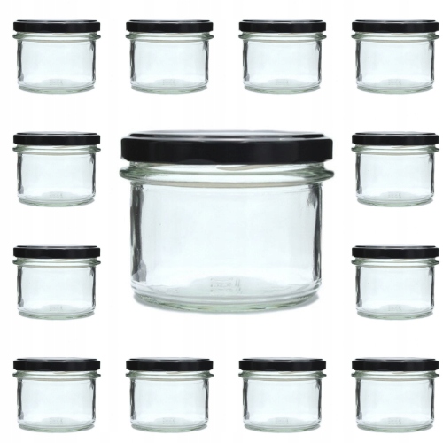 Słoik 235ml NA PRZETWORY DŻEM 12 SZT+ZAKRĘTKI