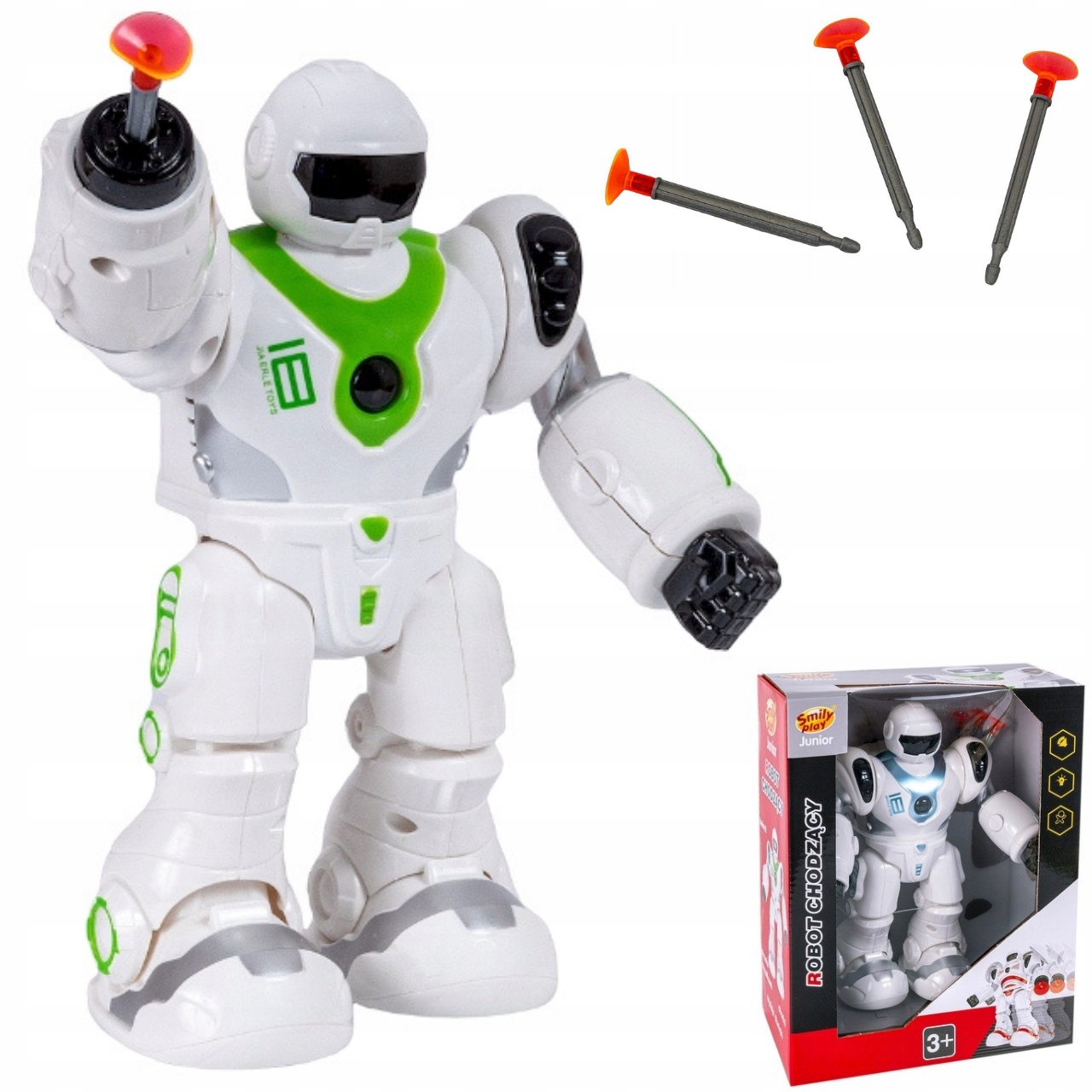 

Robot Chodzący Strzela Strzałkami Świeci Dźwięki