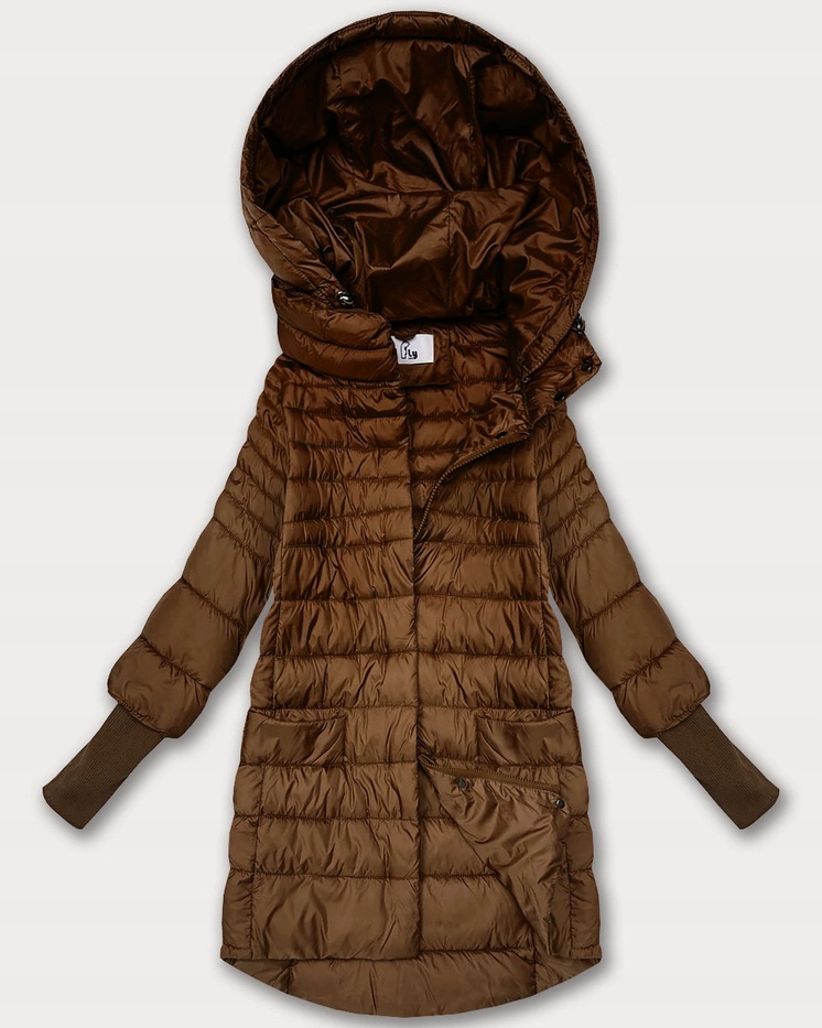 Dámská Bunda S Kapucí 1828 Karamel XL (42)