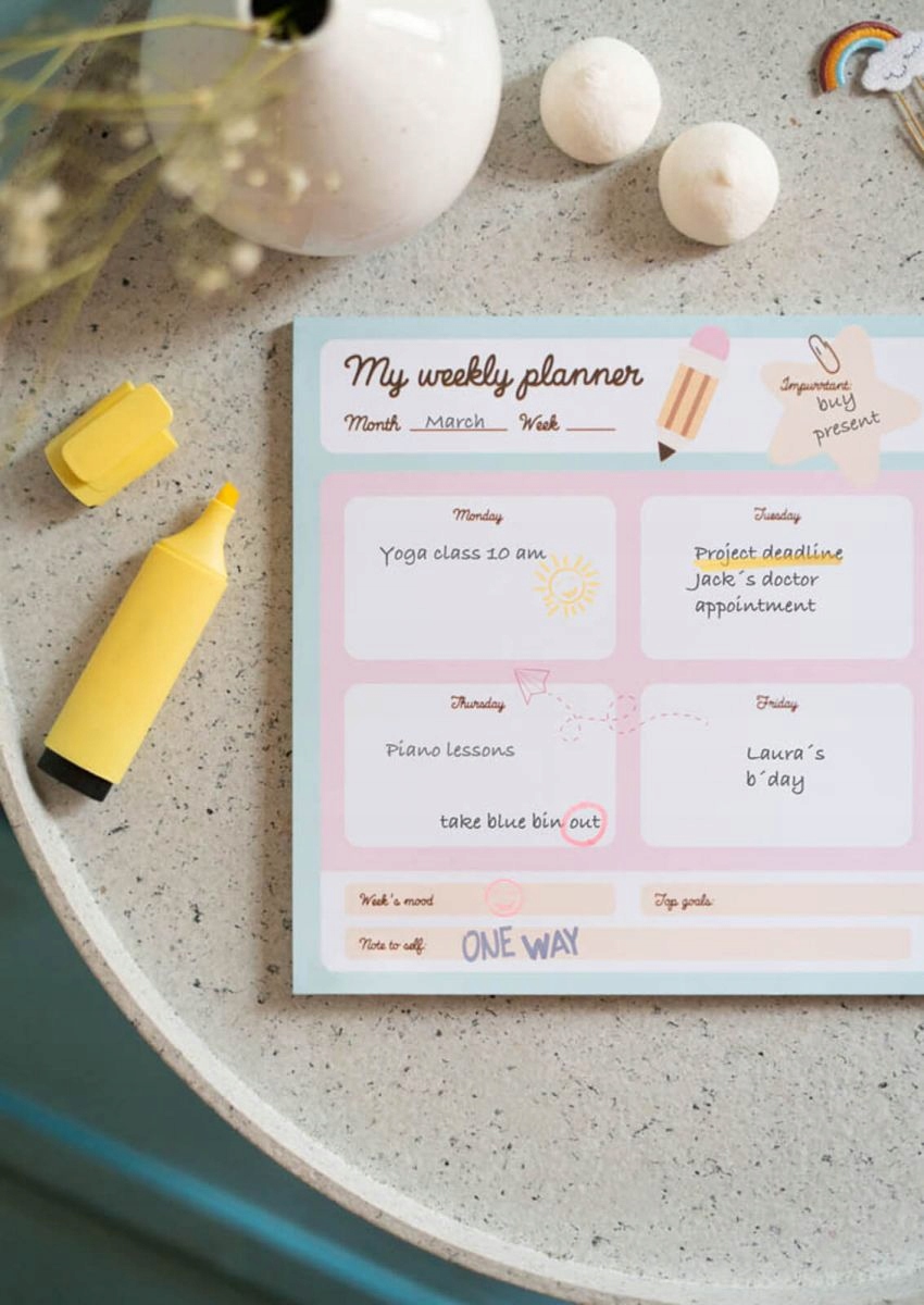 Planer tygodniowy Pusheen biuwar na biurko A4 Marka inny