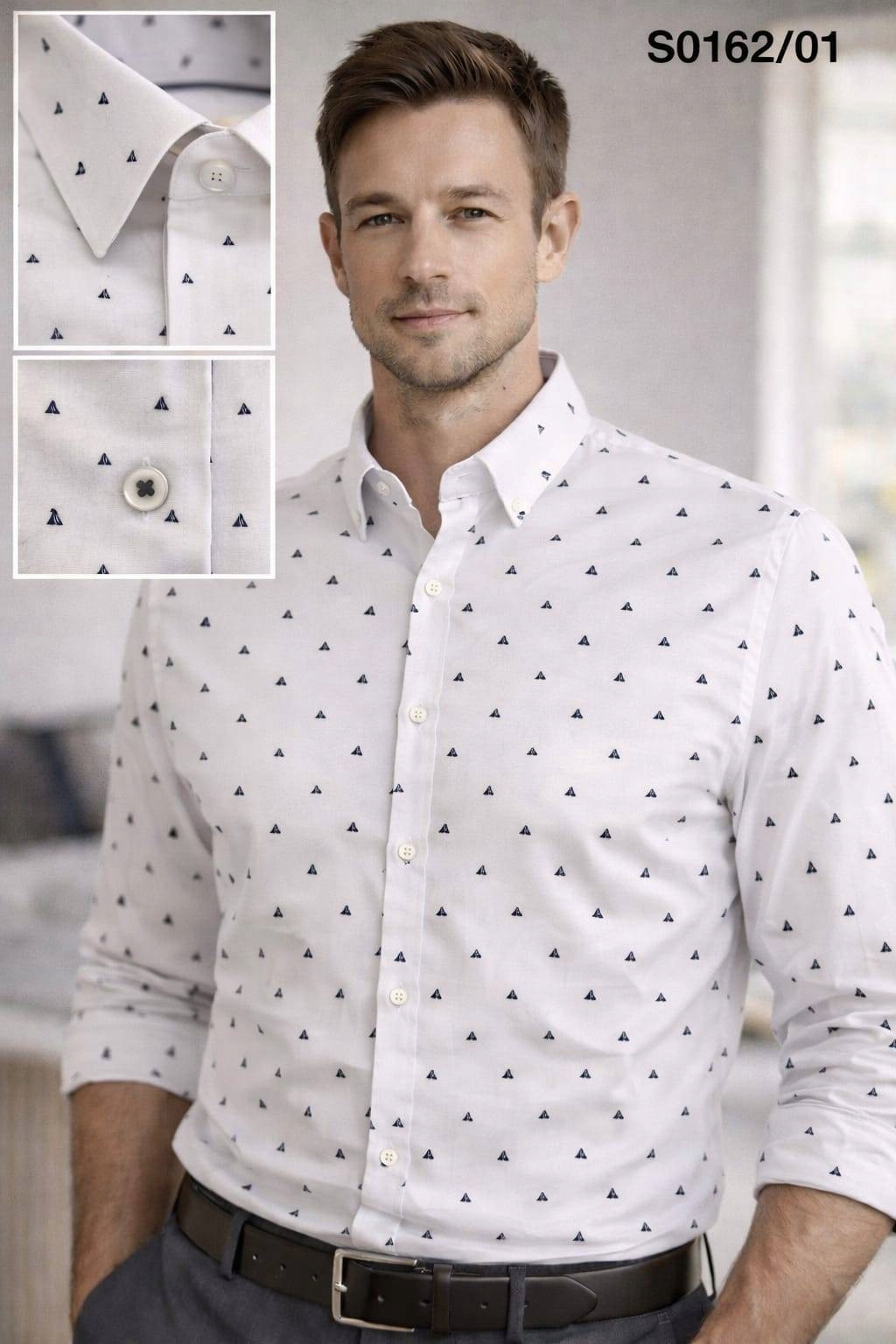 Ego Man košile pánská S0162-01 slim fit XXL bílá