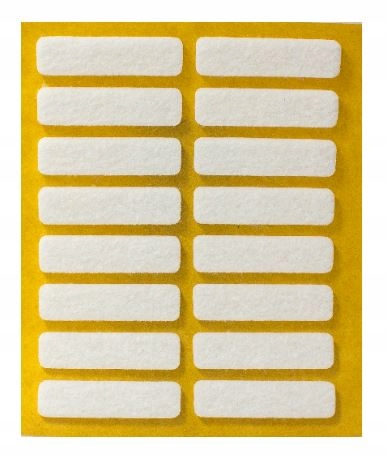 PODKŁADKA FILCOWA SAMOPRZYLEPNA 10x40 BIAŁA PODKŁADKI FILCOWE 16szt