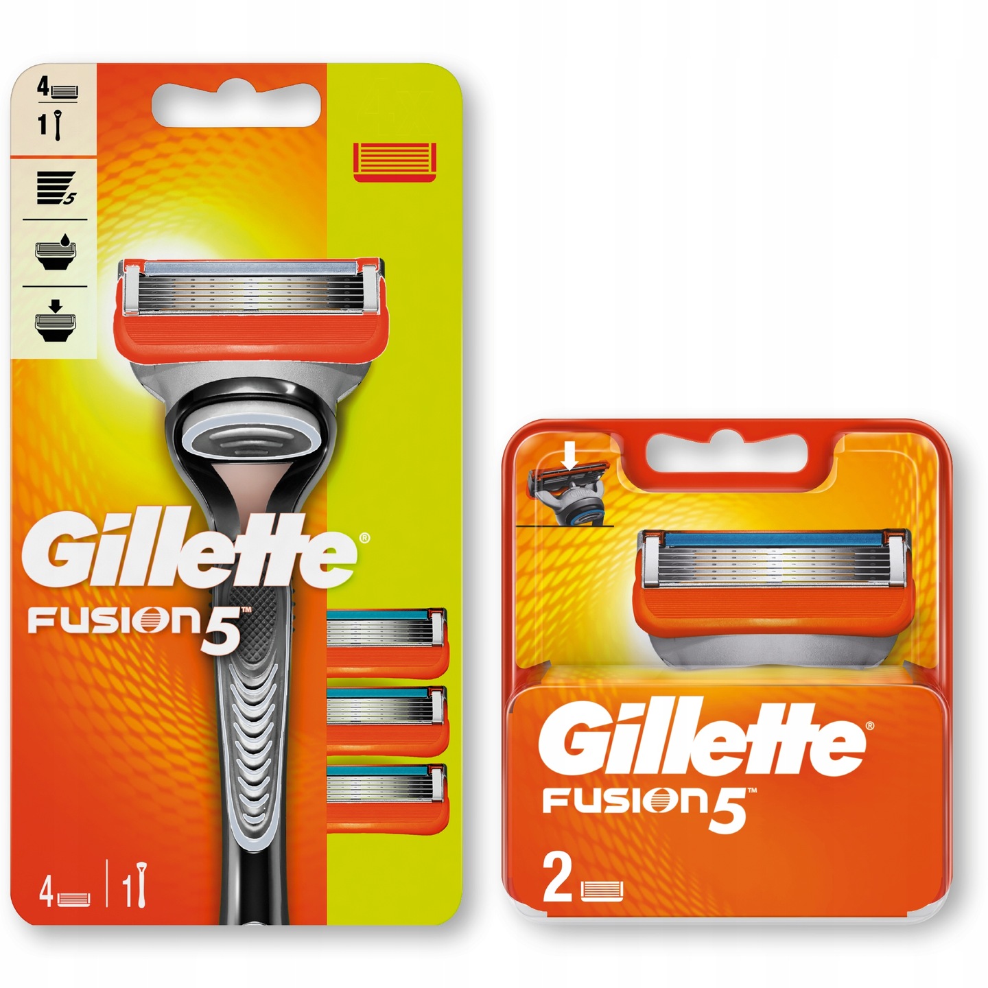 

Gillette Fusion maszynka ostrza wkłady 6 szt