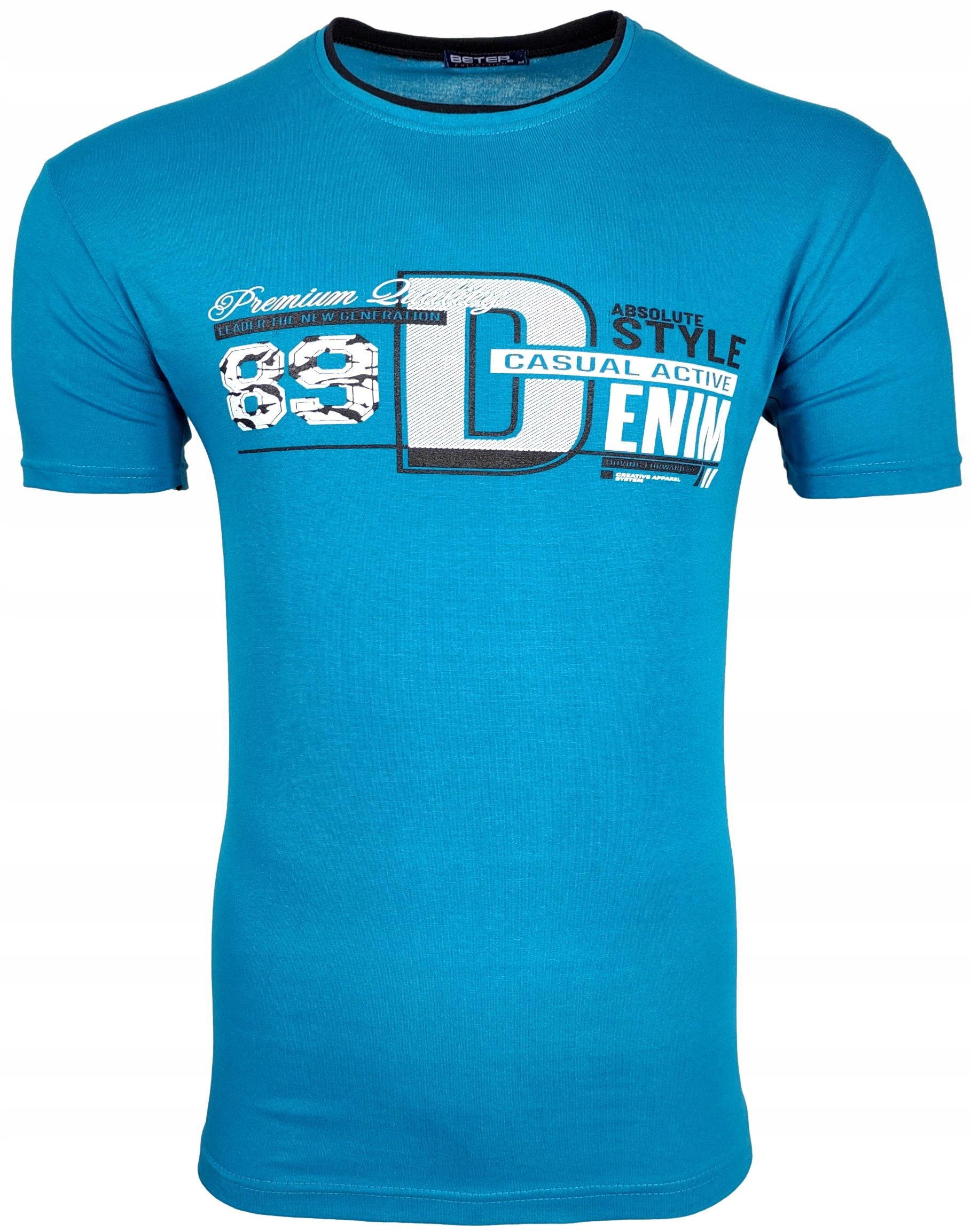 

Koszulka Męska T-shirt Print Denim T1100 r. XL