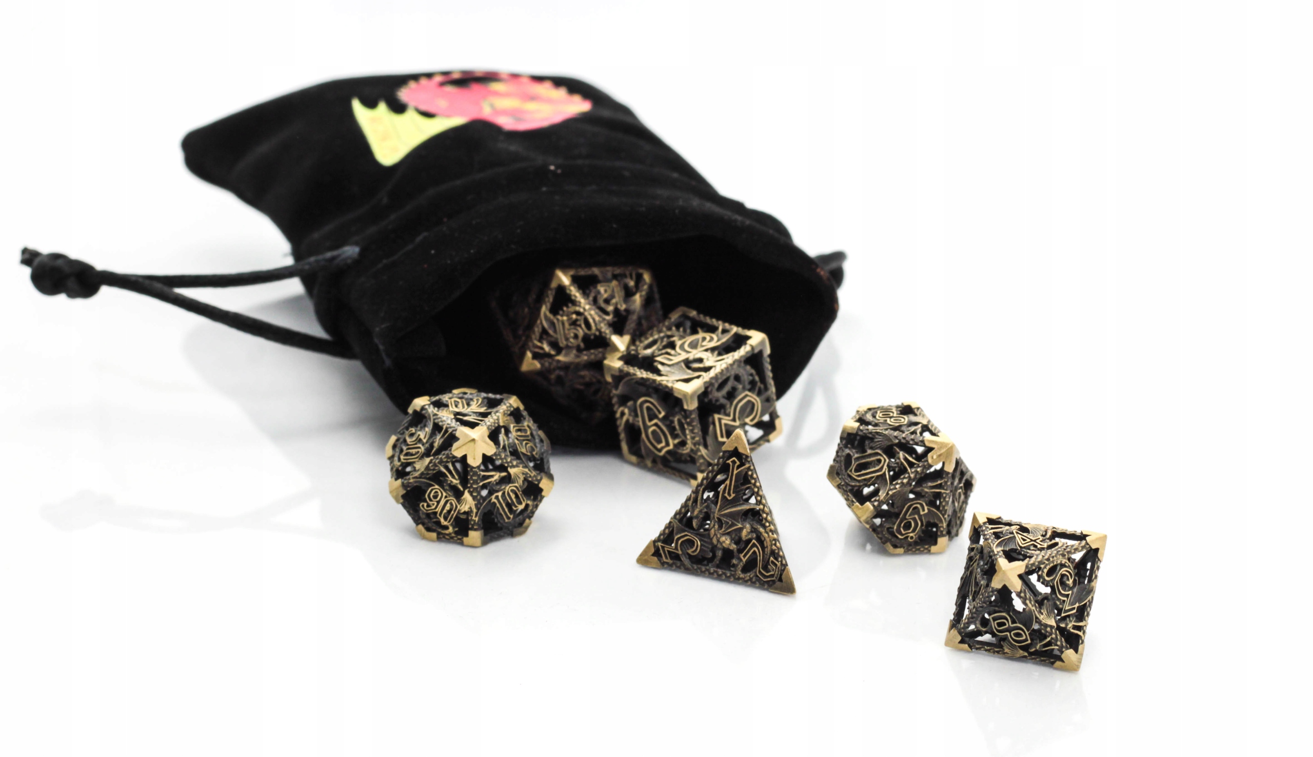 NIEUGIĘTA SIŁA ZESTAW 7 METALOWYCH KOŚCI KOSTEK RPG Producent Besglo