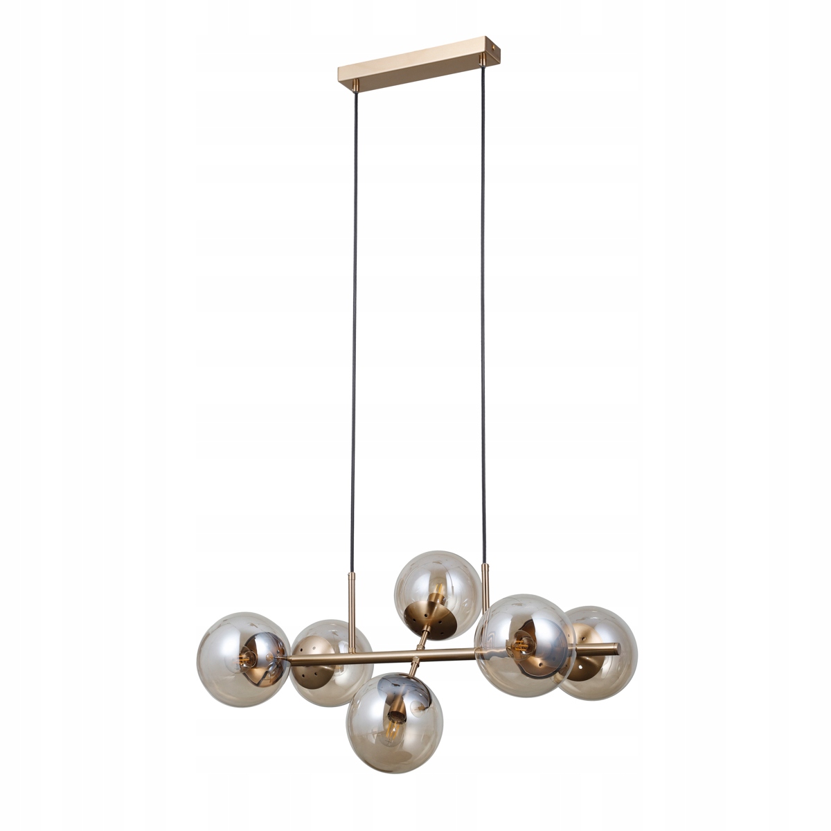 Italux Molite Závesná lampa zlatá 6xE14 Moderná 5W guľové sklo