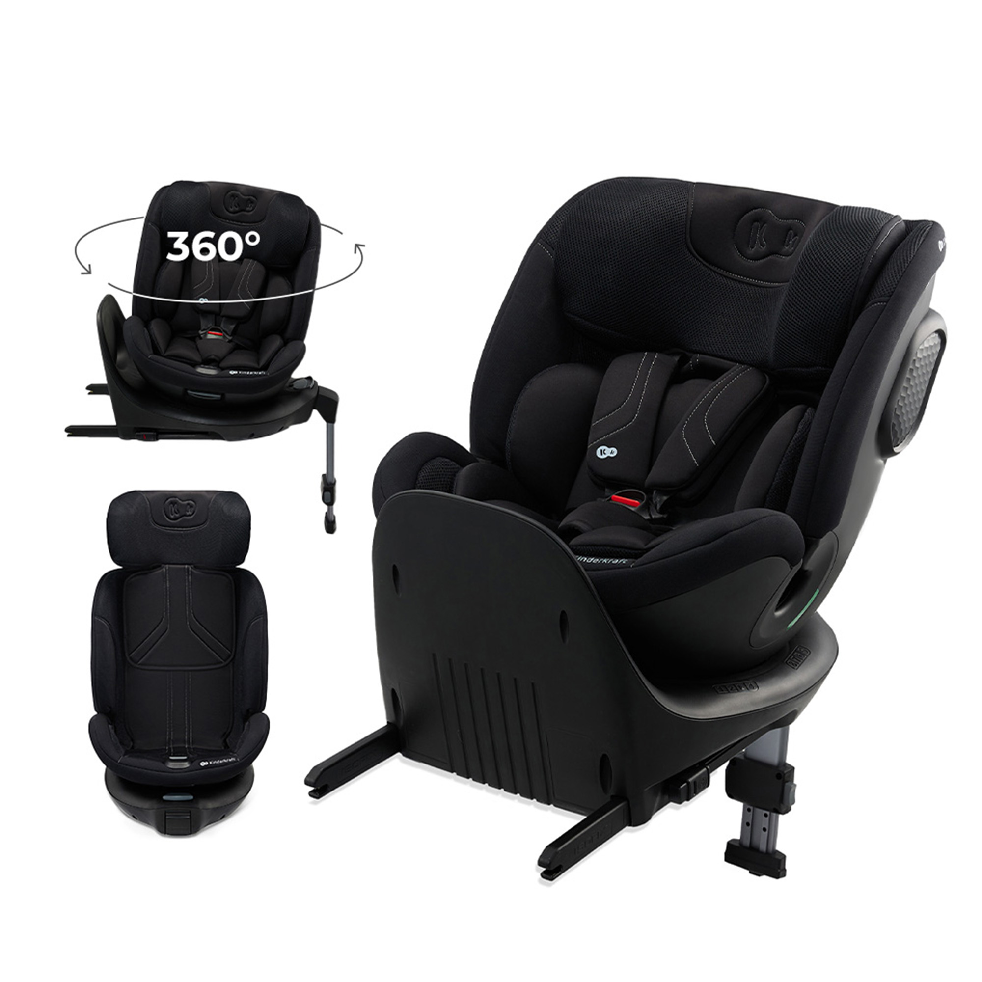 Fotelik samochodowy Xrider 2 i-Size 40-125 cm Isofix Kinderkraft czarny