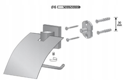 UCHWYT WC Z KLAPKĄ NA PAPIER TOALETOWY ARKTIC BISK Marka Bisk