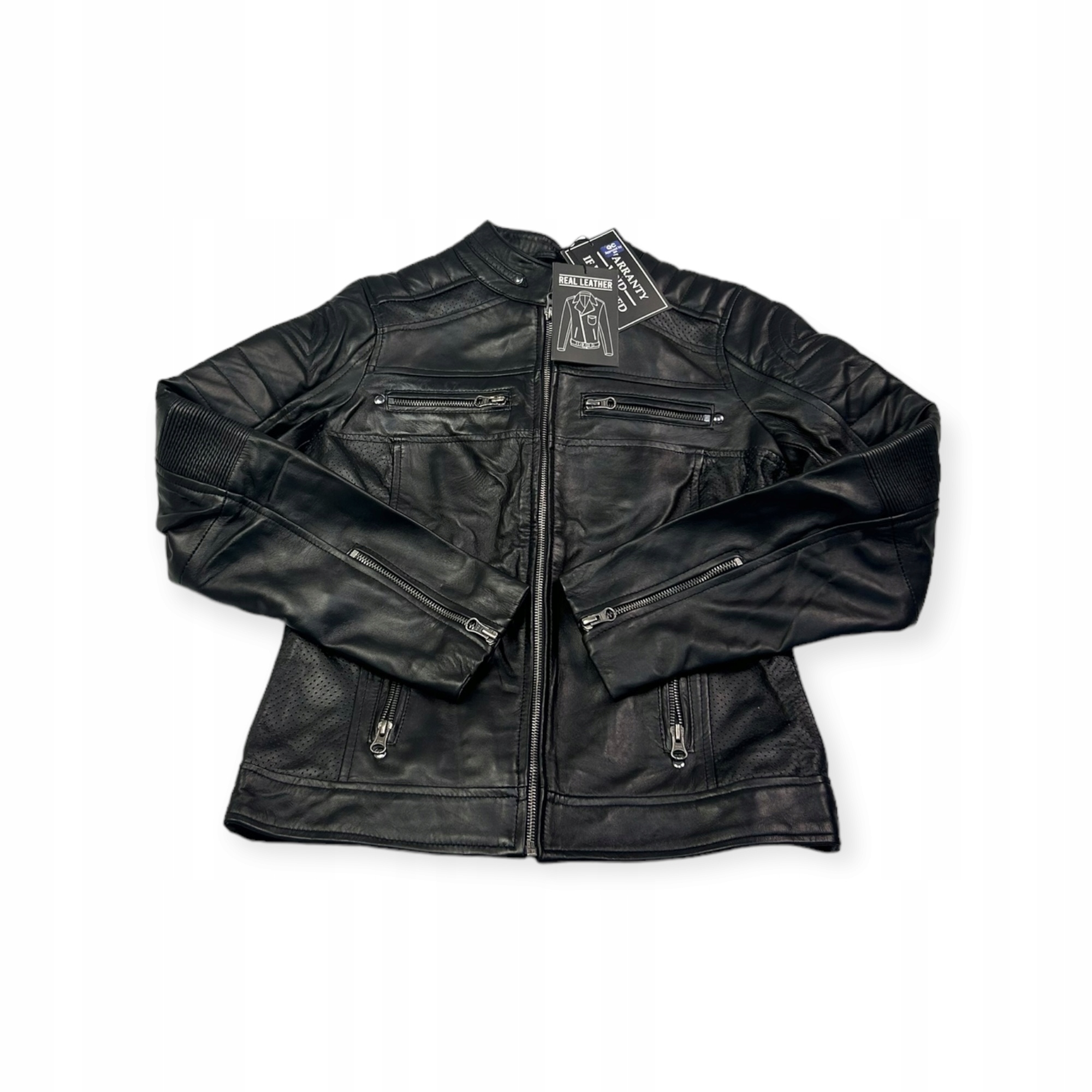 Dámská kožená bunda ramoneska Real Leather S