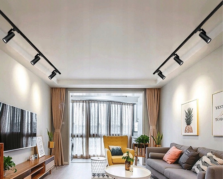 Zestaw SZYNA 1M 4 lampy CZARNO ZŁOTE 3-F 3-Fazowy Szerokość produktu 4 cm