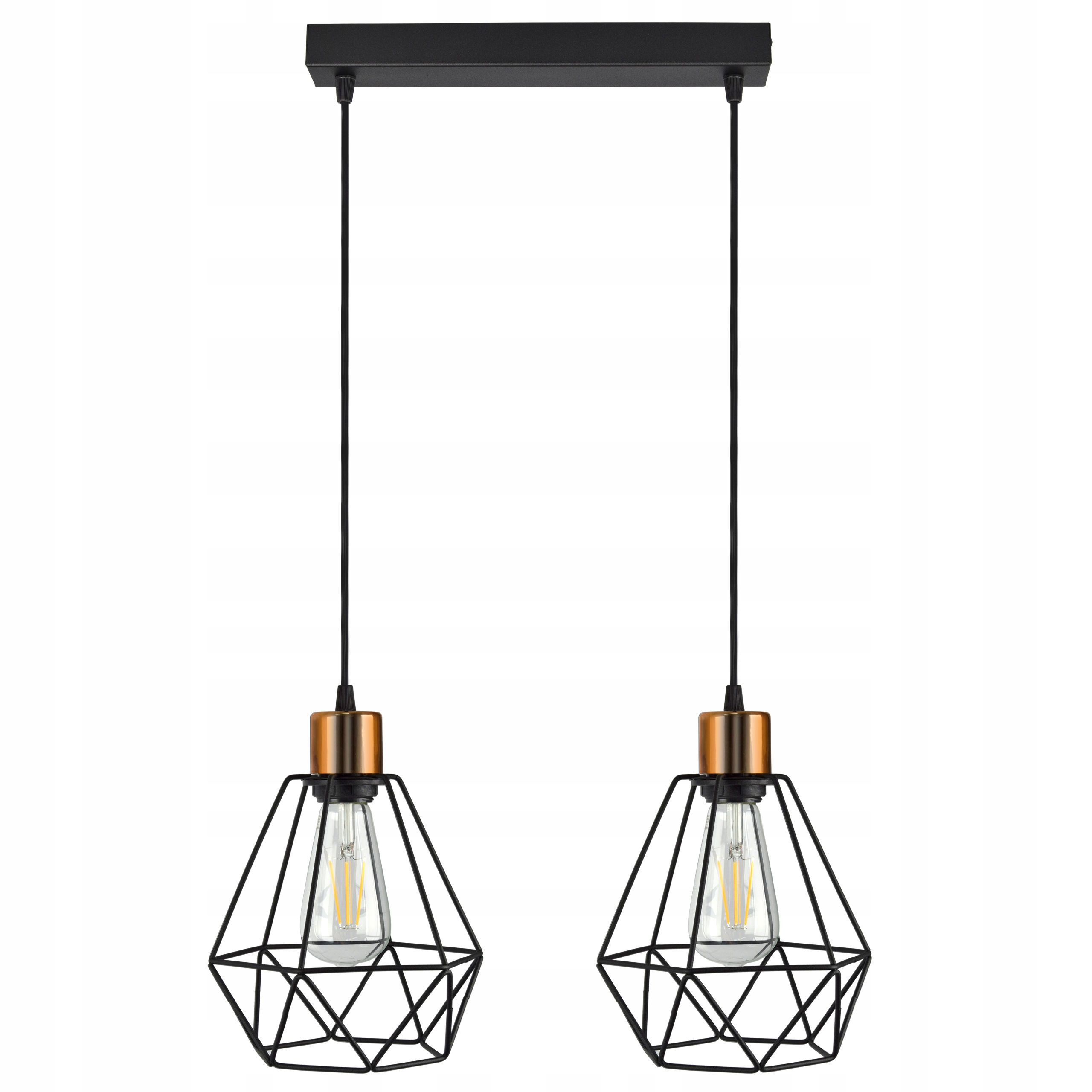 Závěsná lampa Lustr Stropní Svítidlo Diamant Měď Led
