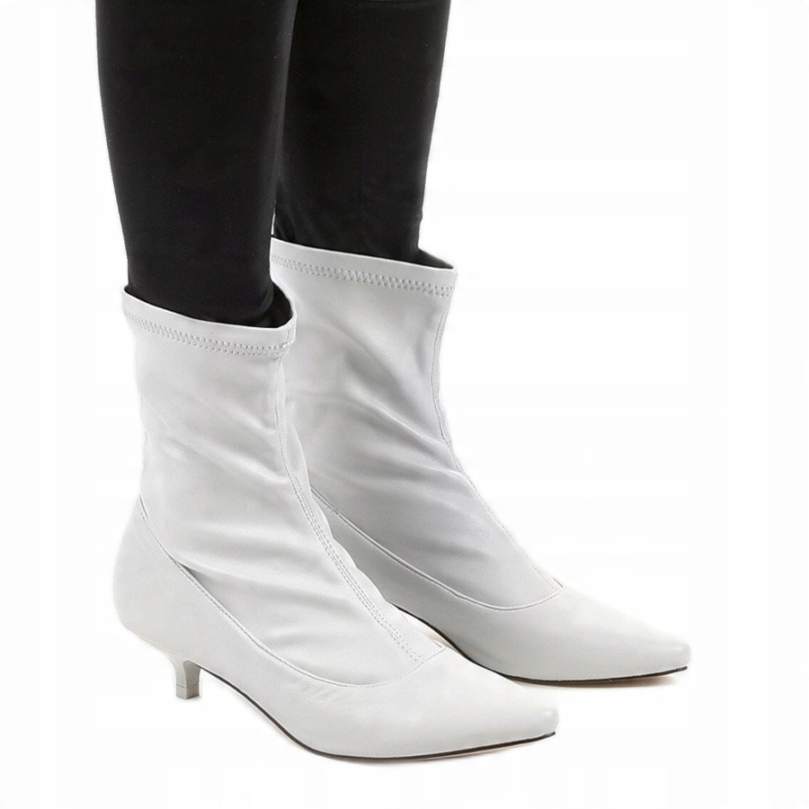 

Szare Skóra ekologiczna Buty Botki r.38