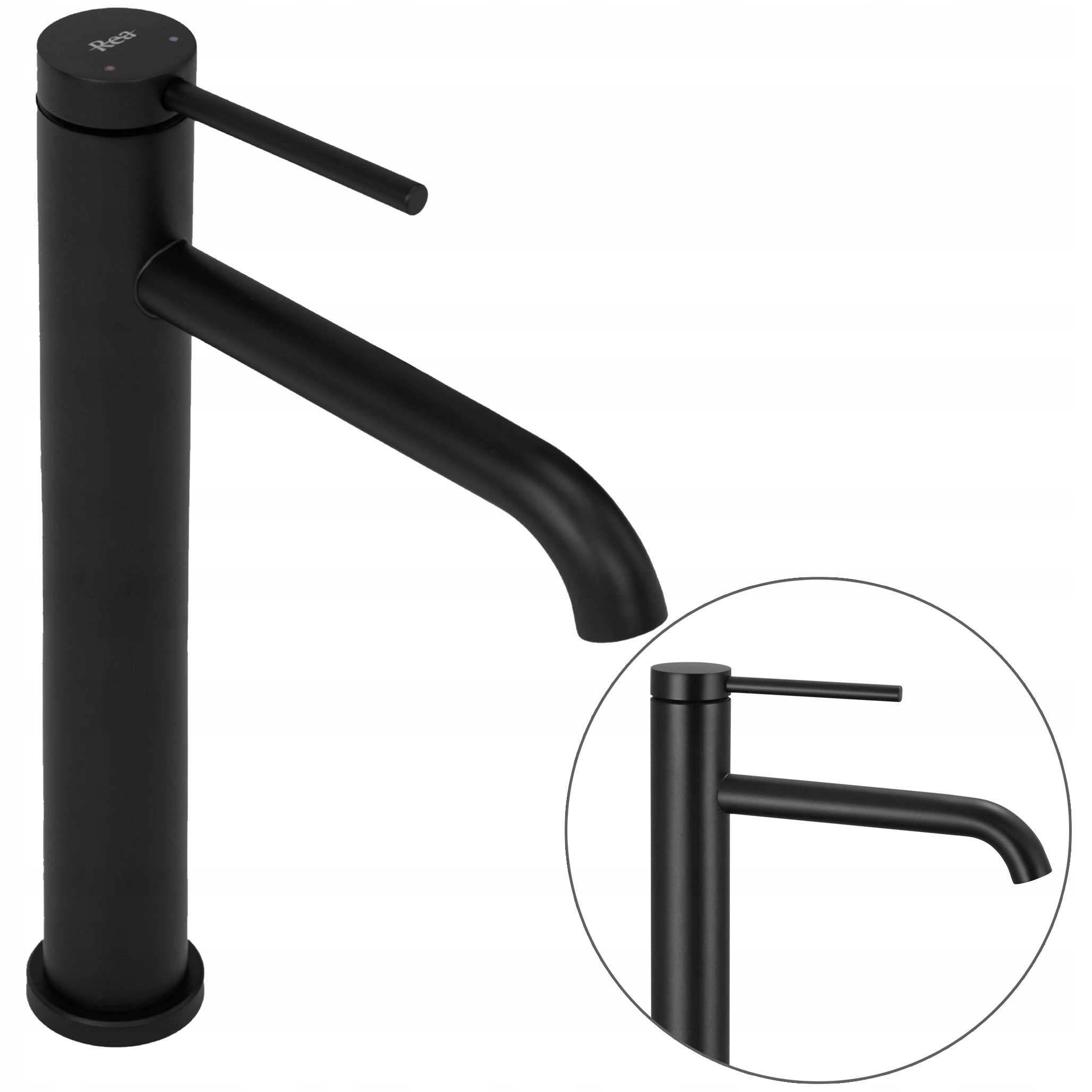 Umývadlová batéria čierna pre umývadlo vysoká Rea Clif Black Mat Moderná