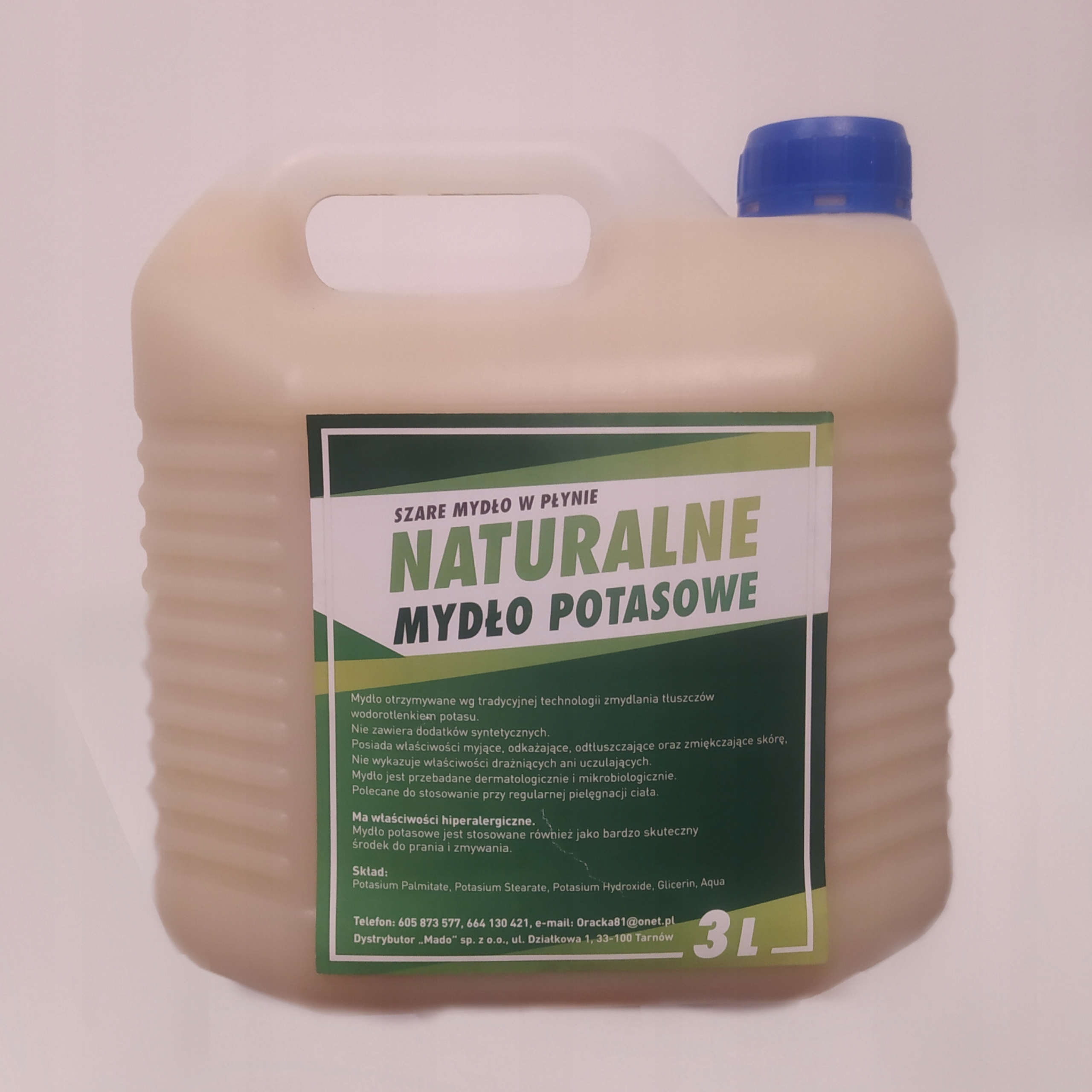 

Szare mydło w płynie, naturalne, potasowe 3l