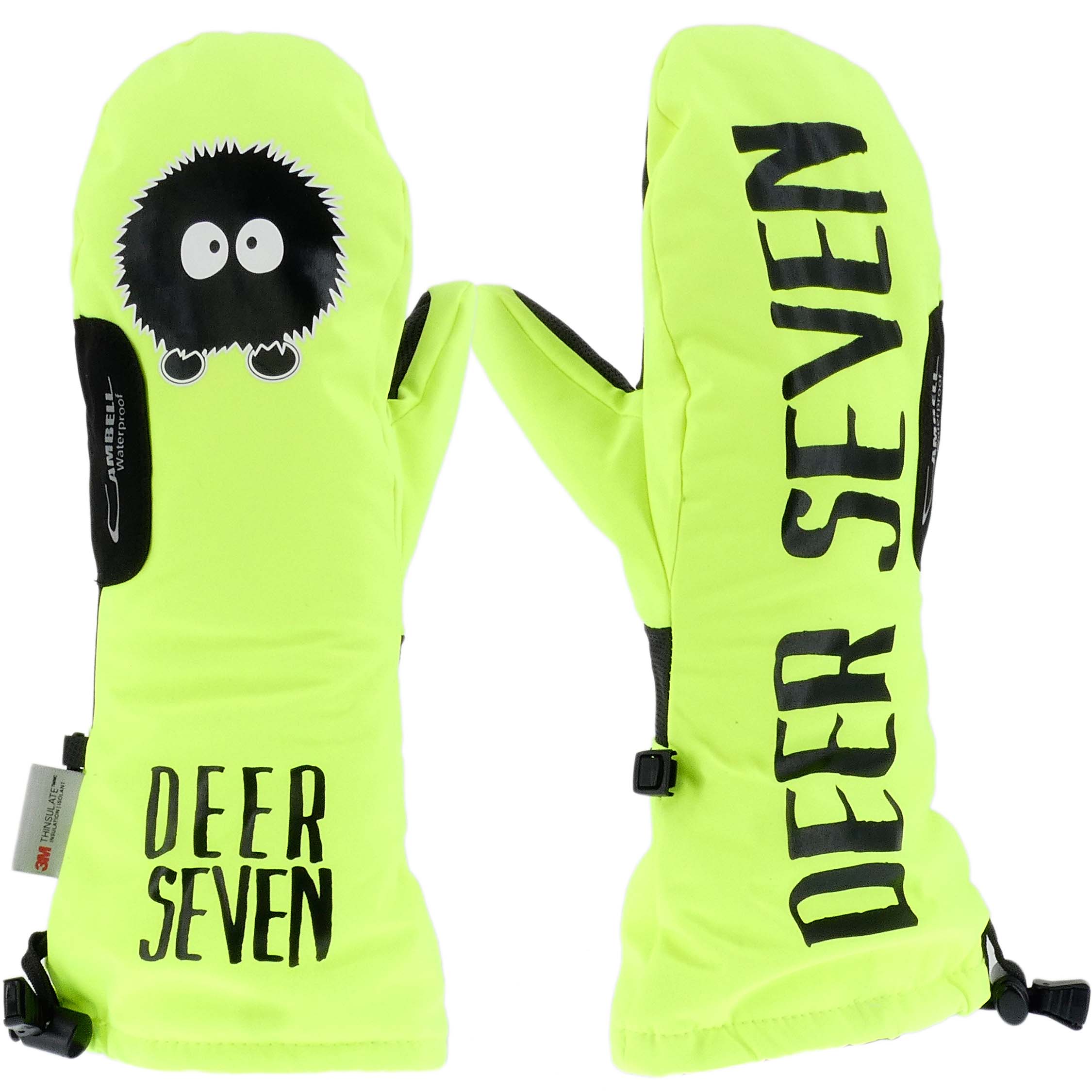 Jednoprstové Voděodolné Snowboardové Rukavice, Zelené, Velikost M