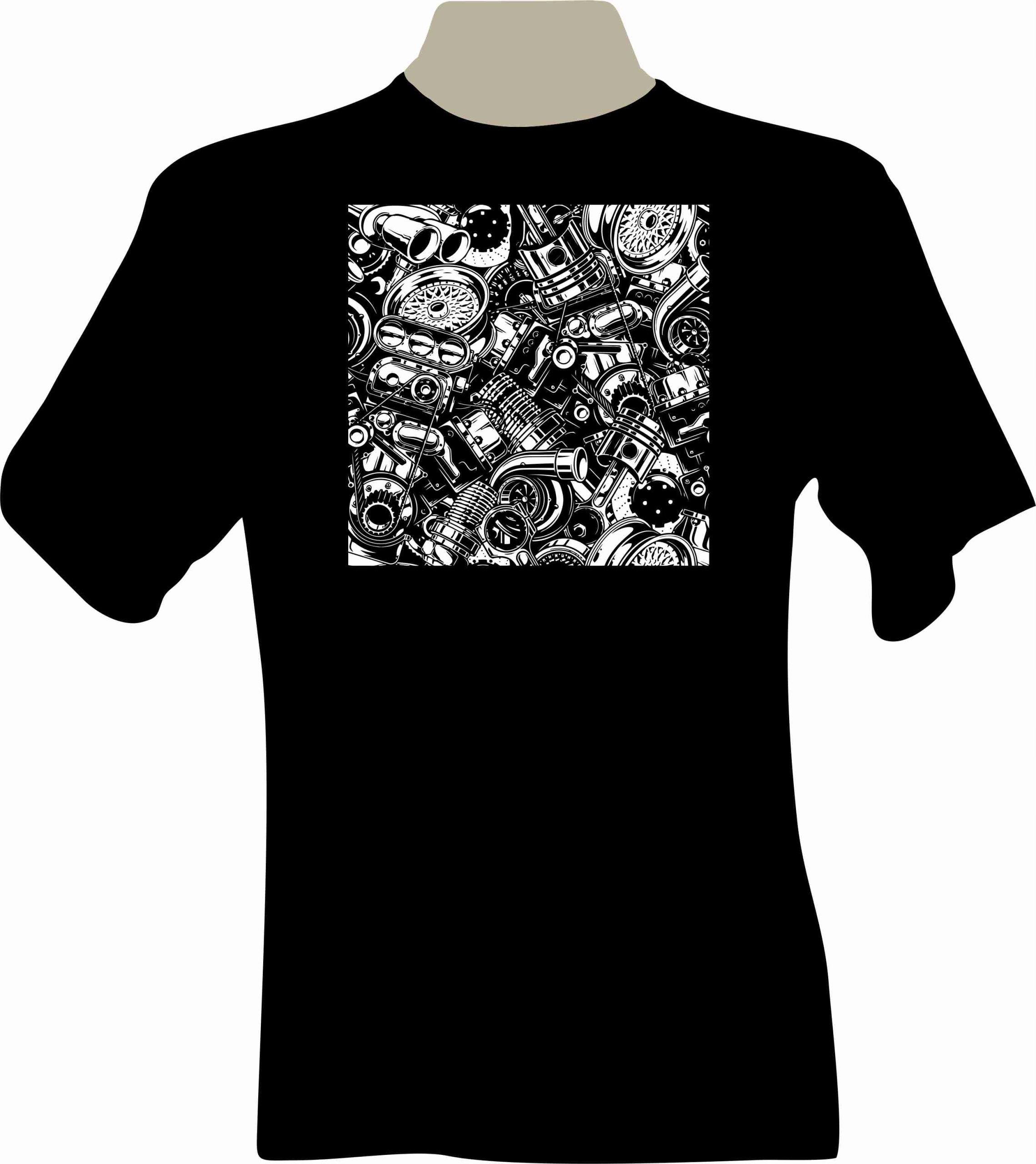KOSZULKA T-shirt z nadrukiem TURBO SILNIK FELGA