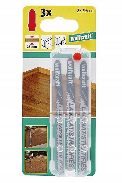 

Wolfcraft Brzeszczoty do wyrzynarki 3szt. laminat