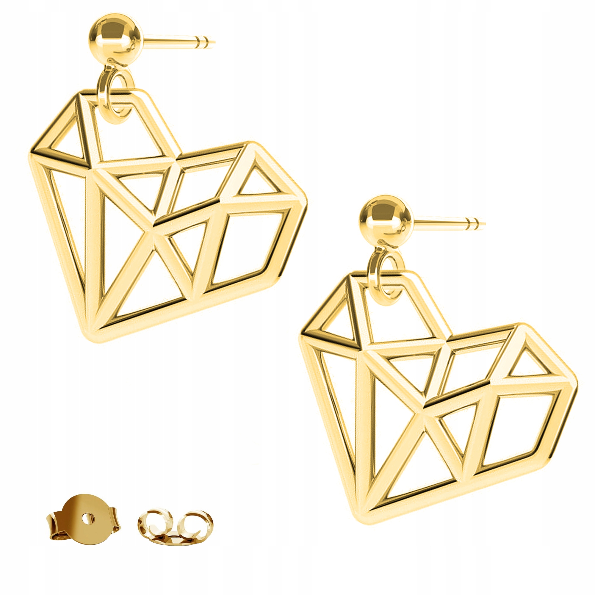 Náušnice zlaté Srdce Srdíčko 925