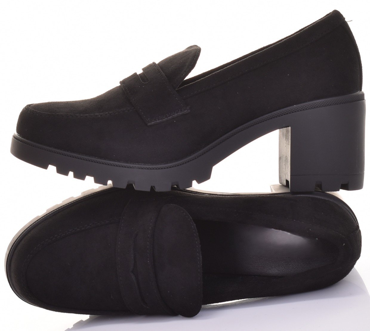 Klasyczne Loafersy Damskie Zamszowe Półbuty Elegacnkie