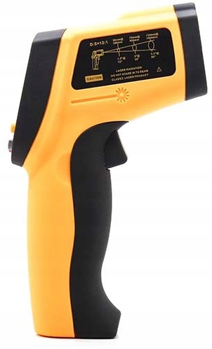PIROMETR TERMOMETR LASEROWY BEZDOTYKOWY NA PODCZERWIEŃ EMISYJNOŚĆ -50 +950° Marka Benetech
