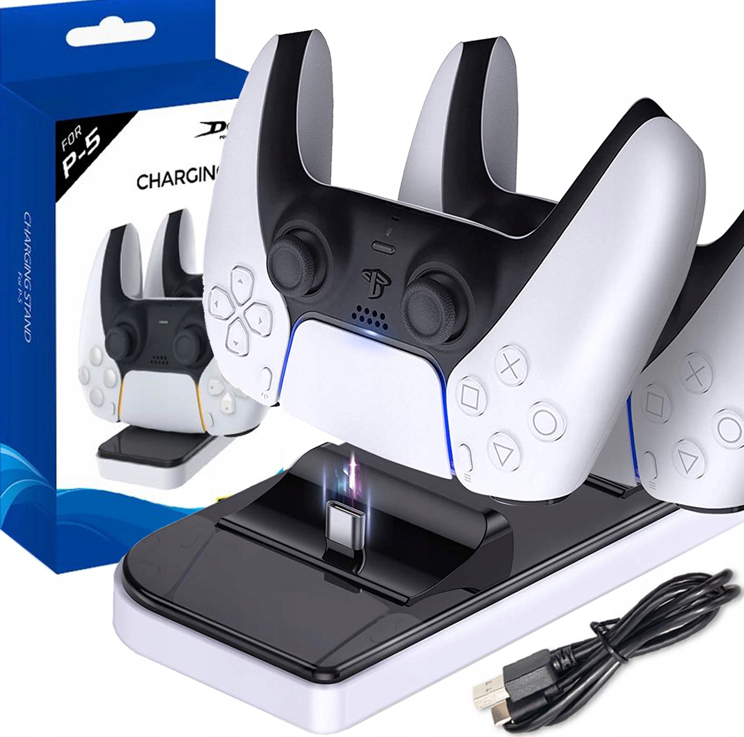

Ładowarka Stacja Dokująca Ładująca Do 2x Pad PS5 1