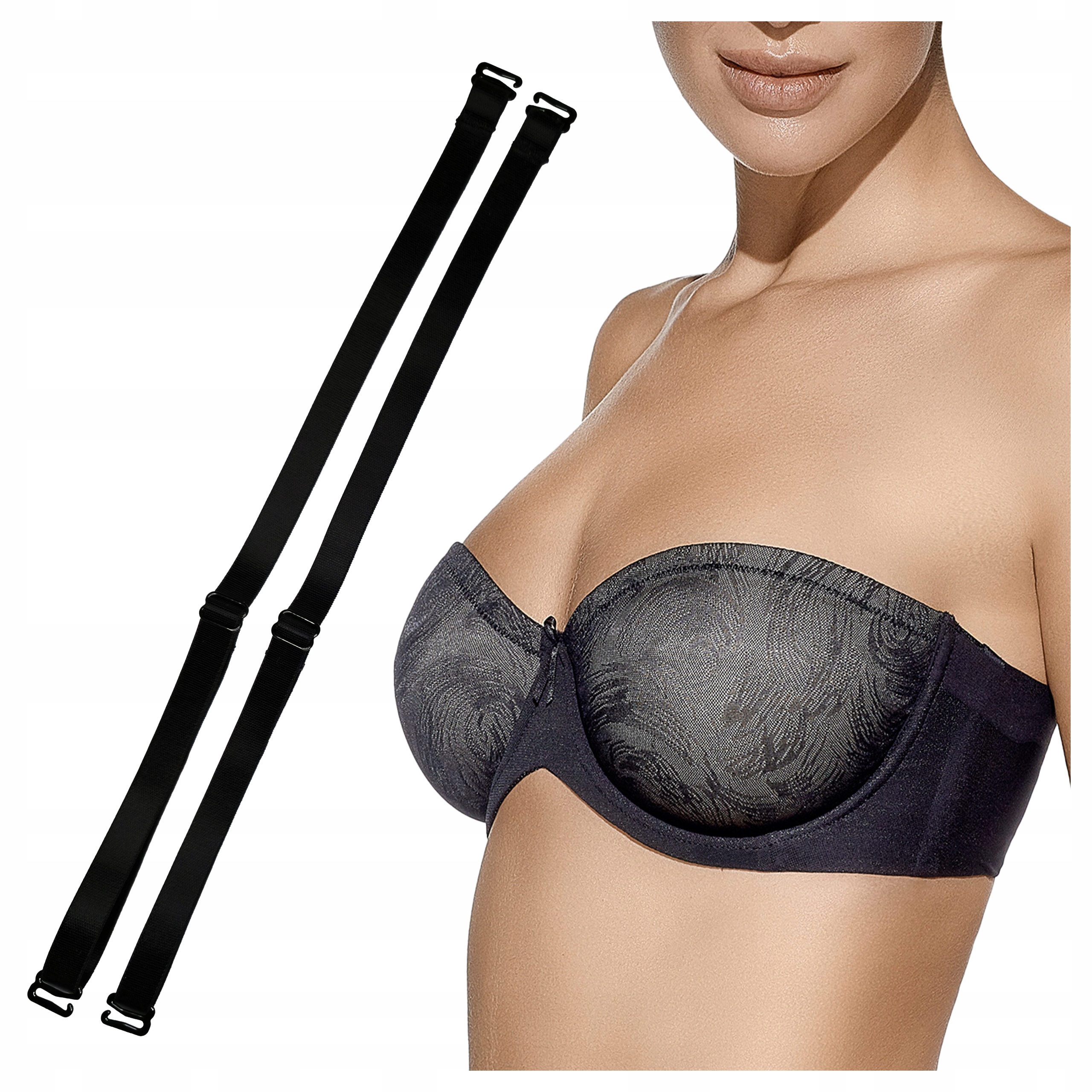 Biustonosz Damski Stanik Samonośny Dopasowany do Sylwetki Negro 80D