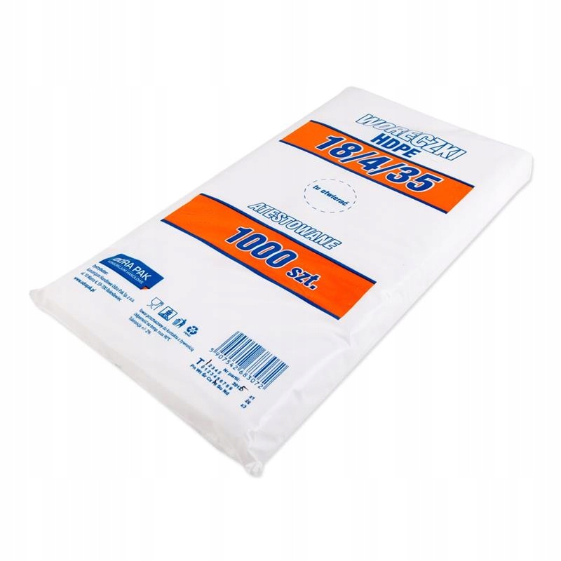 

Woreczki Foliowe Hdpe 18/4/35 jednorazowe torebki