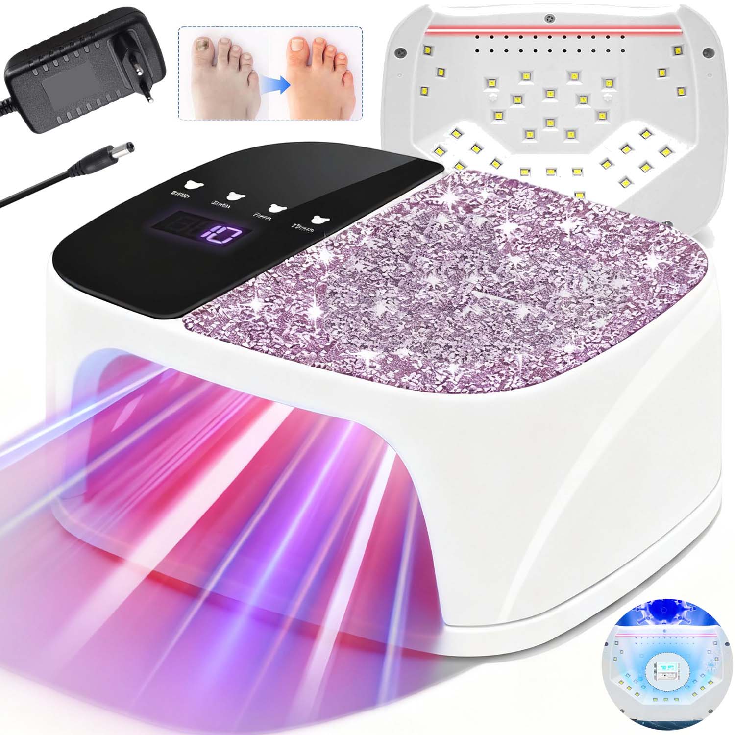 Protiplísňové Laserové Zařízení Pro Mykózu Nehtů 470NM+905NM 36LED