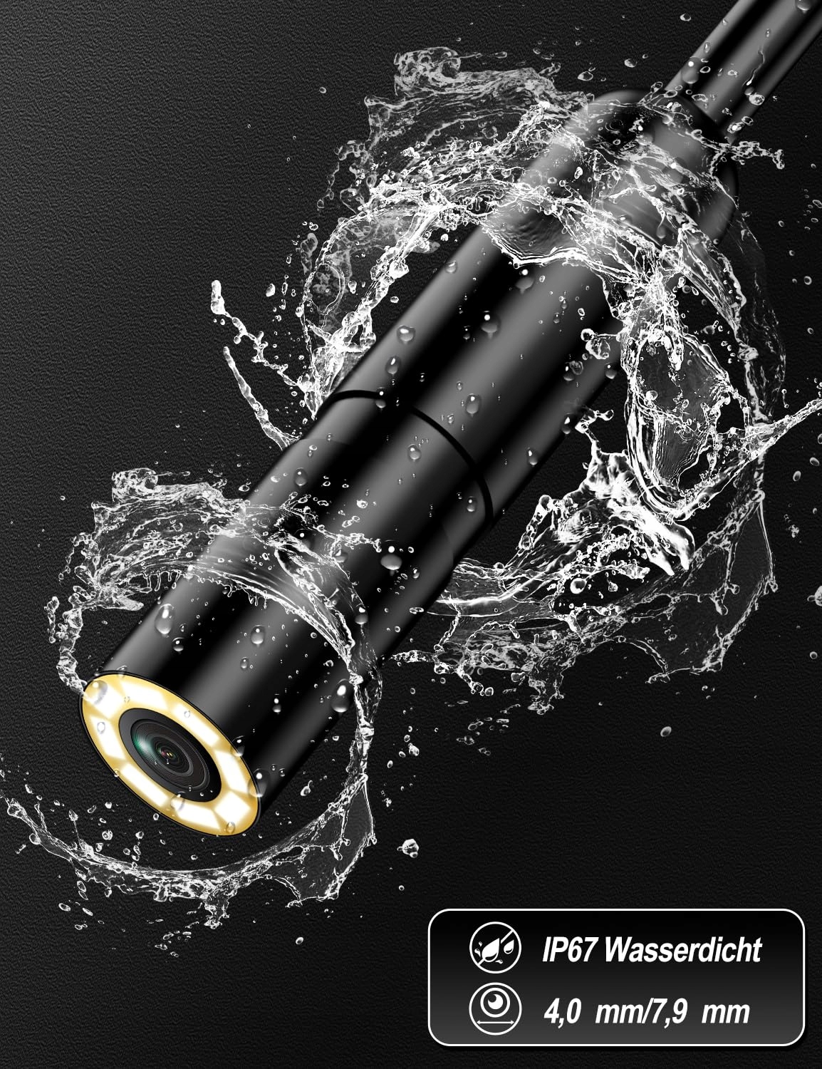 FERDIIZ Kamera Endoskopowa 1920P HD LED Wodoodporna IP67 Android iOS 5m — miniatura 4