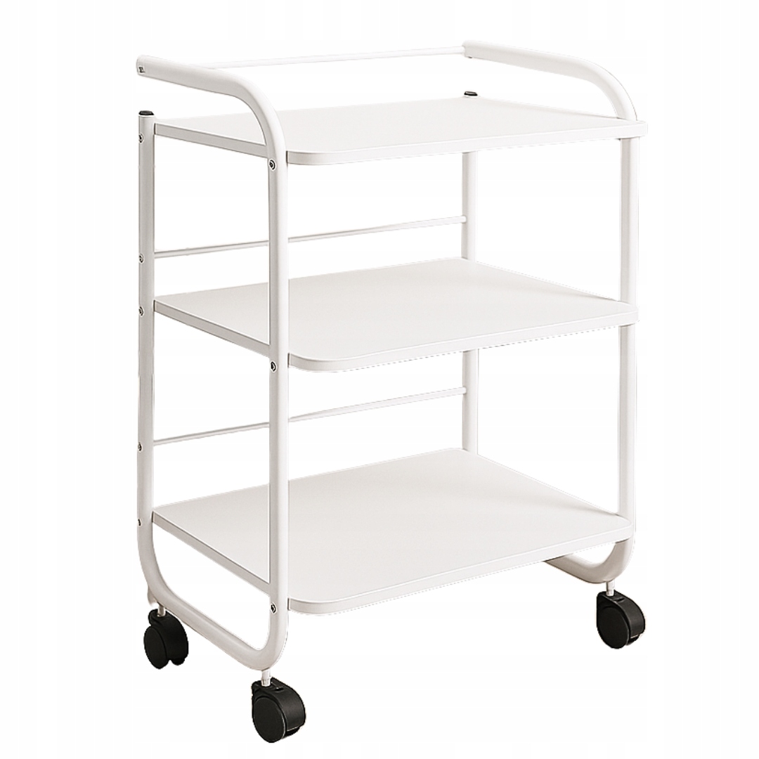 Kosmetický Stolek, Pomocník, Tři Police, Kolečka, Bílá Barva