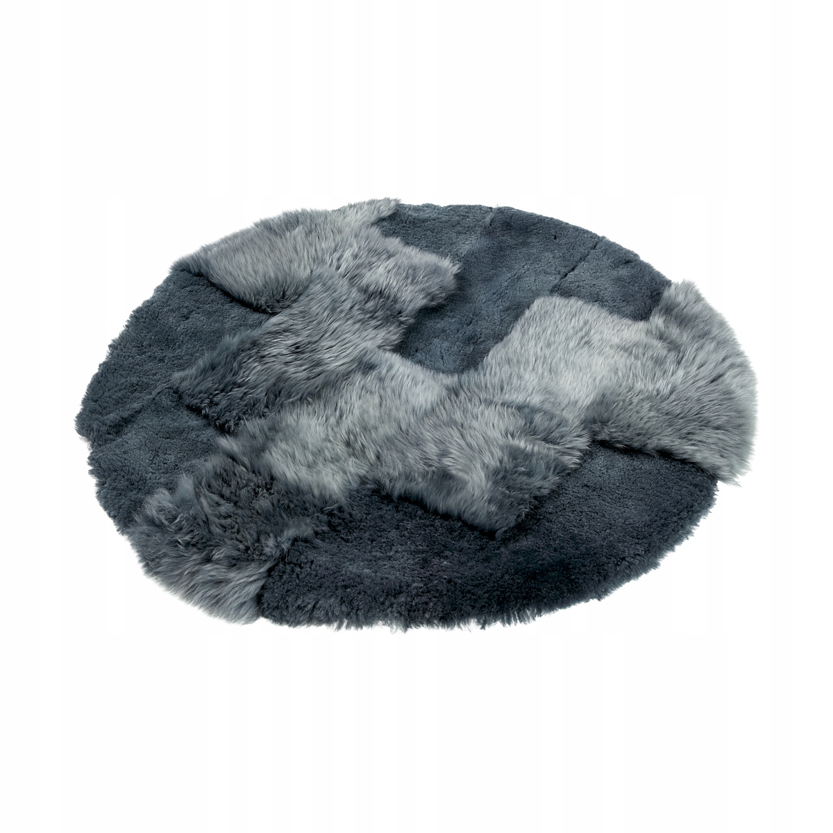 Vanuba prírodný okrúhly koberec z ovčej kože Ø100 cm Morský teplý