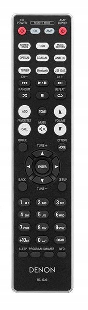 Dálkový Ovladač Denon Zesilovač Amp PMA-150H RC-1233