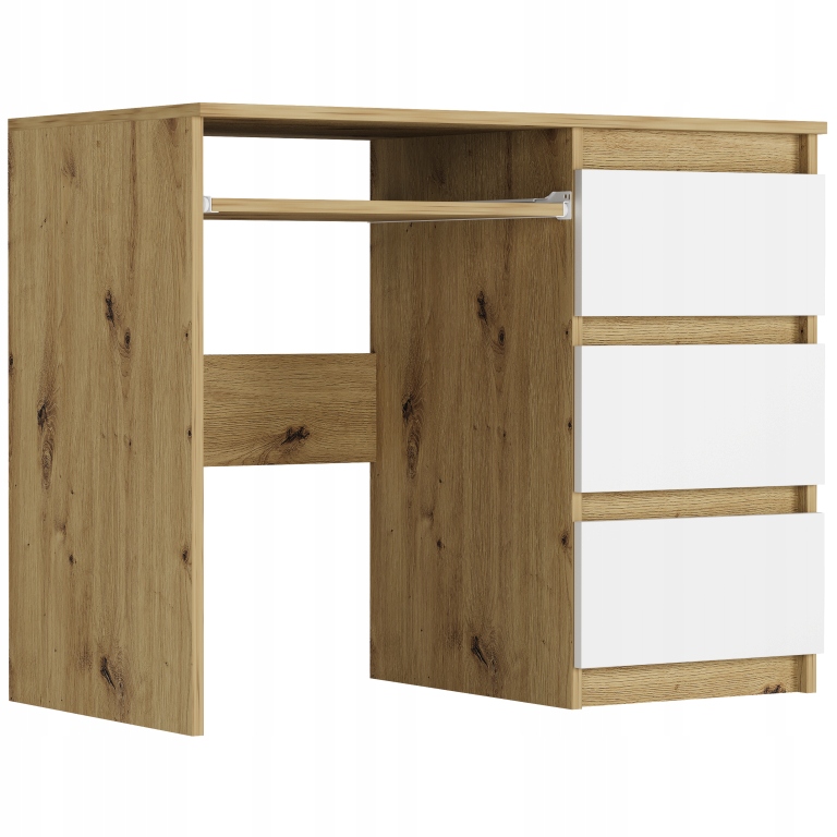 Počítačový Stůl 96 CM 3 Zásuvky Stolek N-3 Artisan MIX