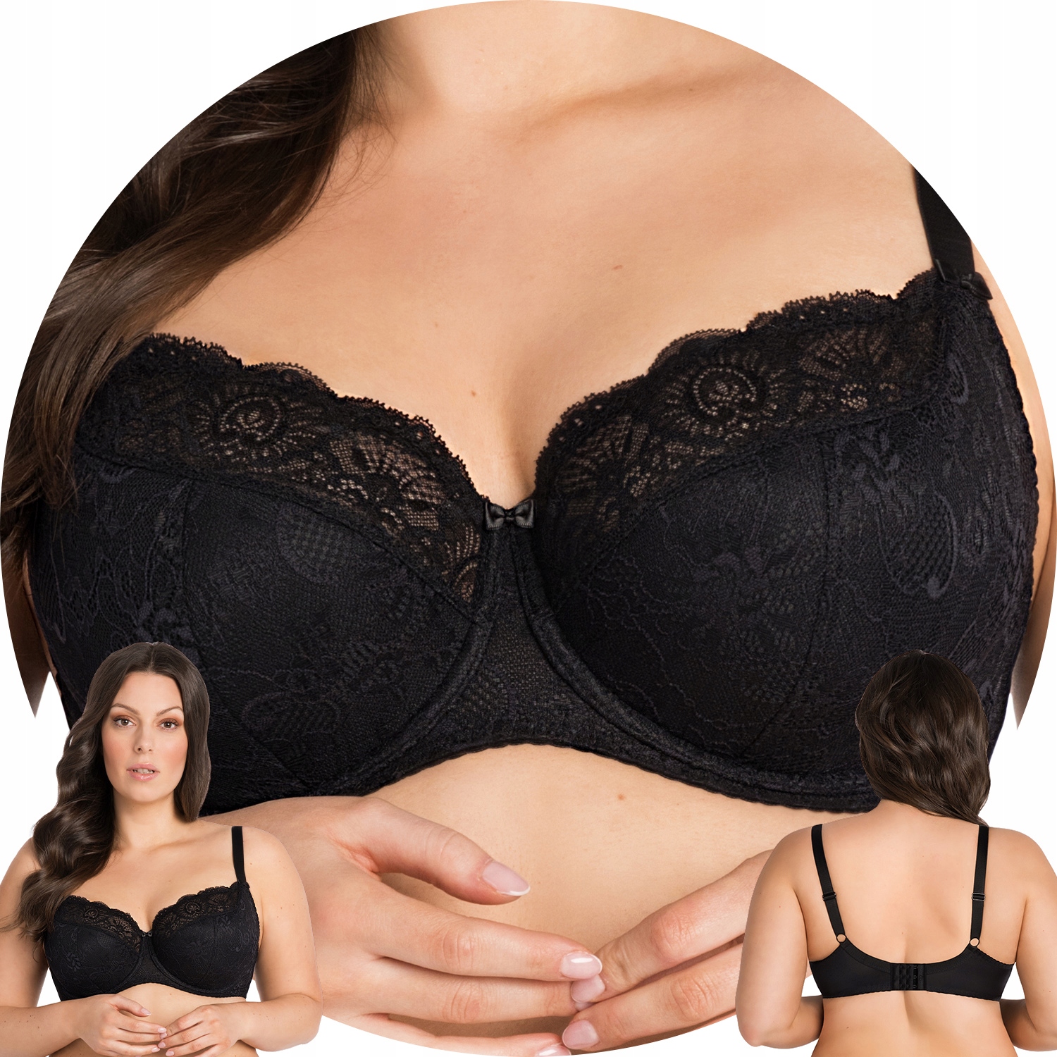 Gorsenia K357 Blanca černá Polovyztužená podprsenka 100B Semi Soft