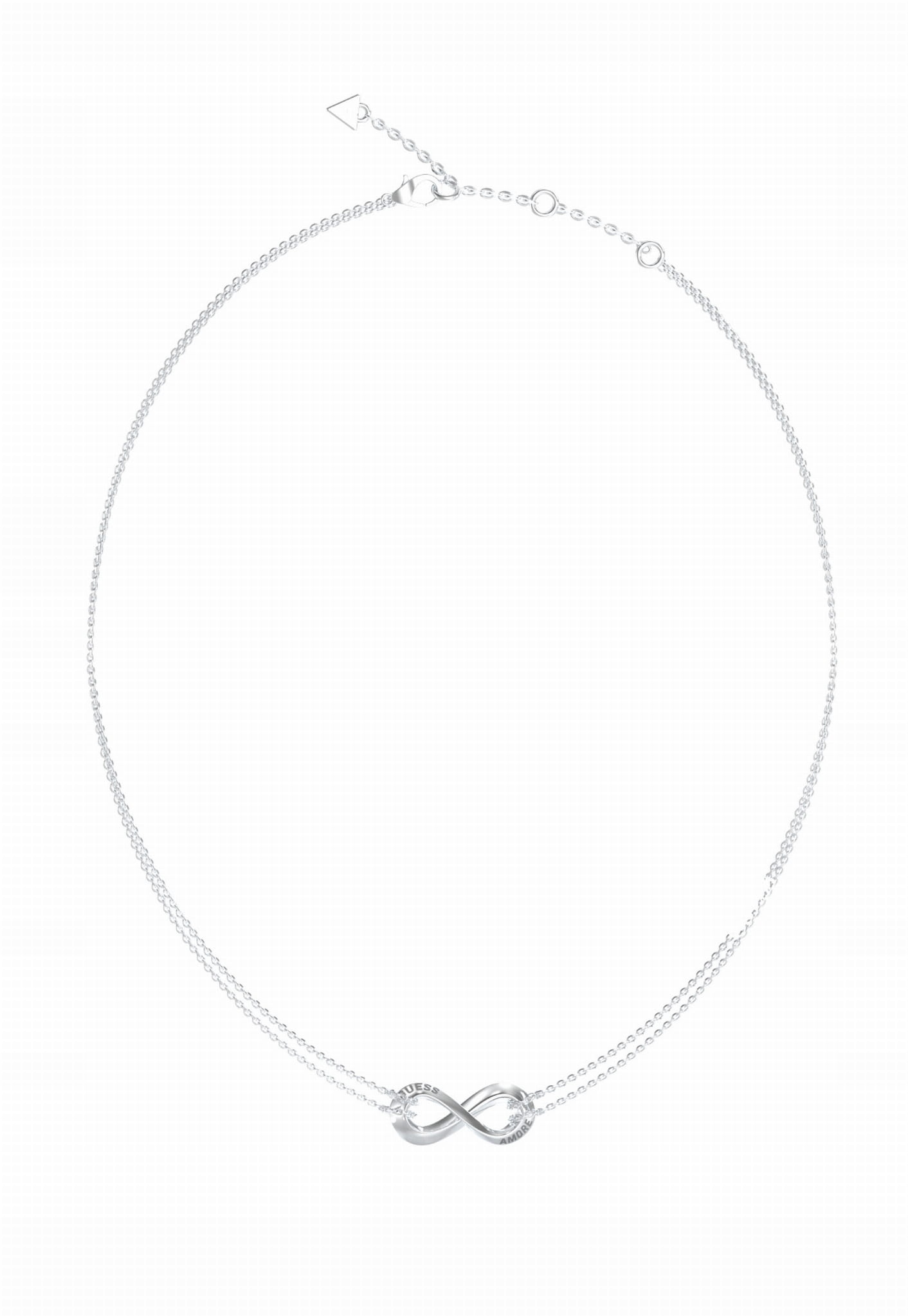 Dámský náhrdelník Guess Amore Nekonečno ocel barva stříbra zirkon logo